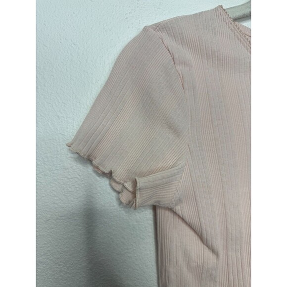 Art Class Large Ribbed Knit Tops 2 Pack Black Pink Short Sleeve Cotton Blend - Picture 13 of 16